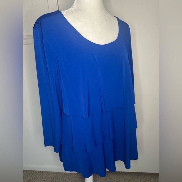 Susan Graver Blue Blouse - Picture 3 of 6